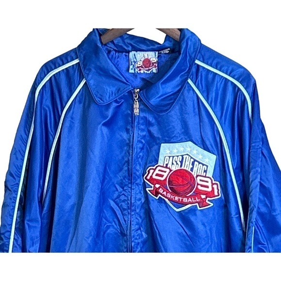 Vintage Men's Pass The Roc Basketball Jacket Lined 1891 Letterman Style Size XXL - Picture 3 of 7